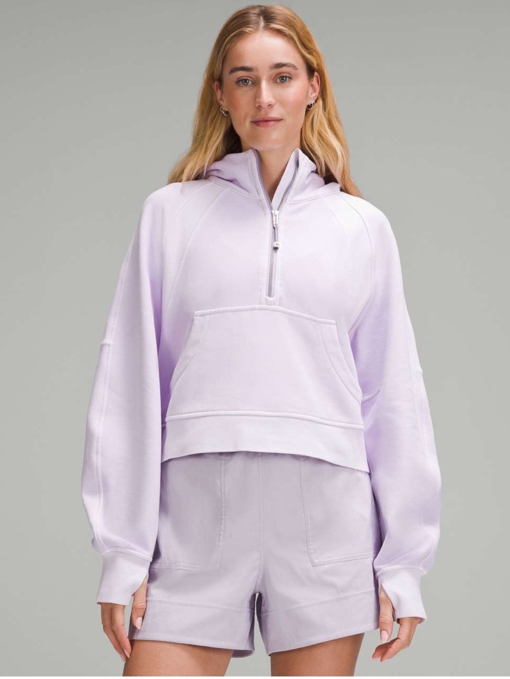 Lululemon Scuba Oversized Half‑Zip Hoodie- Mineral Dye Purple